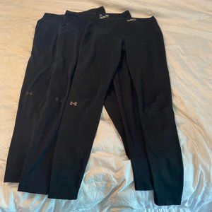 Bundle, 3 Pairs Under Armour Black Leggings